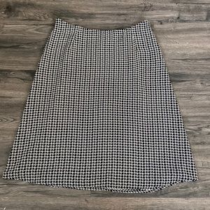 Pure Silk Black & White Skirt